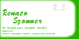 renato szommer business card